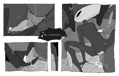 anthro anthro_on_feral anthro_penetrated arthropod_abdomen arthropod_abdomen_genitalia arthropod_abdomen_penis bestiality biped black_body bodily_fluids dialogue duo ellipsis erection female female_penetrated feral feral_penetrating feral_penetrating_anthro genital_fluids genitals heart_symbol horn large_penetration larger_feral larger_male leaking_precum lying male male/female male_penetrating male_penetrating_female on_back penetration penis precum segmented_body sex size_difference smaller_anthro smaller_female smaller_penetrated speech_bubble sub_on_top text justdog hollow_knight:_silksong hollow_knight_(franchise) team_cherry hornet_(hollow_knight) styx_(hollow_knight:_silksong) arachnid arthropod spider 2026 comic english_text greyscale hi_res monochrome