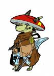 anthro clothing cyberpunk hat headgear headwear skinsuit solo tight_clothing weapon vono shadowrun kobold scalie hi_res