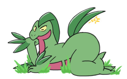 ambiguous_gender anthro grass green_body leaf leaf_hair leaf_tail looking_at_viewer one_eye_closed plant plant_hair pseudo_hair red_body semi-anthro smile solo tail wink winking_at_viewer sacredsun519 nintendo pokemon generation_3_pokemon grovyle pokemon_(species) digital_media_(artwork)