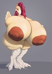 anthro areola beak big_breasts breasts female holding_breast huge_breasts hyper hyper_breasts nipples non-mammal_breasts non-mammal_nipples solo thick_thighs draconder liz_(draconder) avian bird chicken galliform gallus_(genus) phasianid hi_res