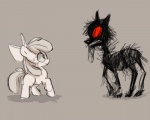 bone duo eye_contact female feral looking_at_another quadruped scared tail young young_feral fonne friendship_is_magic hasbro my_little_pony story_of_the_blanks apple_bloom_(mlp) earth_pony equid equine horse mammal pony undead zombie 5:4