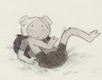 backpack bottomwear bulge butt clothed clothing dot_eyes fully_clothed grass hat headgear headwear male not_furry plant presenting presenting_hindquarters shirt shorts simple_eyes solo toony topwear lynxfurr adventure_time cartoon_network fern_(adventure_time) elemental_creature elemental_humanoid flora_fauna humanoid plant_humanoid graphite_(artwork) traditional_media_(artwork)