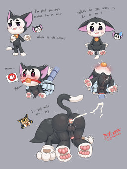 anal anal_penetration anal_prolapse anthro chibi gag gagged male penetration prolapse ackee brawl_stars supercell_(company) kit_(brawl_stars) 3:4 absurd_res hi_res