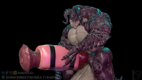 animal_genitalia animal_penis anthro arched_back balls big_balls big_muscles big_penis black_background breeding_mount bulge equine_genitalia equine_penis erection flared_penis genitals horn huge_balls huge_muscles huge_penis hyper hyper_balls hyper_genitalia hyper_penis knot male masturbation muscular muscular_male neck_bulge nude penetrable_sex_toy penile penile_masturbation penis purple_body purple_scales red_penis rough_sex scales sex sex_toy simple_background solo standing tan_balls tan_body tan_scales three-quarter_view thrusting tongue tongue_out urethra snekkuu fallout microsoft vleischak deathclaw reptile scalie 16:9 2026 3d_(artwork) 3d_animation animated digital_media_(artwork) high_framerate loop no_sound short_playtime video widescreen