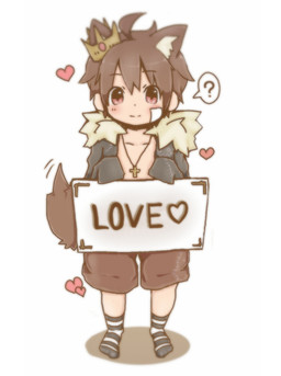 brown_hair clothed clothing cross cross_necklace crown footwear hair headgear heart_after_text heart_on_sign heart_pair heart_symbol hearts_around_body hearts_around_entire_body holding_object holding_sign human_and_animal_ears inner_ear_fluff jewelry legwear looking_at_viewer male multi_ear necklace outline_heart pattern_clothing pattern_footwear pattern_legwear pattern_socks placard question_mark sign smile smiling_at_viewer socks solo striped_clothing striped_footwear striped_socks stripes text text_with_heart tuft young 8989to animal_humanoid canid canid_humanoid canine canine_humanoid dog_humanoid humanoid mammal mammal_humanoid 2015 english_text