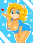 anthro big_breasts breasts cleavage clothed clothing female heart_symbol one_eye_closed solo thick_thighs wink zebra10045 activision crash_bandicoot_(series) crash_team_racing_(series) crash_team_racing_nitro-fueled isabella_bandicoot bandicoot mammal marsupial hi_res