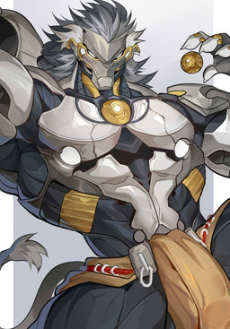 anthro ball baoding_balls biped black_legs bulge claws clothed clothing detailed_bulge finger_claws genital_outline glowing glowing_eyes hand_behind_back levitating_object machine male mane metallic_body nipples pecs penis_outline shendyt shendyt_only silver_body solo tail tail_tuft topless topless_anthro topless_male tuft white_mane chung0_0 mihoyo zenless_zone_zero banyue_(zenless_zone_zero) android felid mammal pantherine robot robot_anthro 2025 hi_res