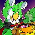 candy clothing costume dessert food holidays paws wings stupidshepherd halloween mythology aeolus_viridis_(character) avian gryphon mythological_avian mythological_creature 1:1