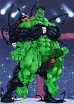 balls big_muscles big_penis black_body duo erection foreskin genitals green_body green_skin huge_muscles licking male male/male muscular muscular_male nude partially_retracted_foreskin penis restrained slime struggling thick_thighs tongue tongue_out vein veiny_muscles veiny_penis leo_lino third-party_edit marvel hulk venom_(marvel) human humanoid mammal monster monstrous_humanoid symbiote hi_res