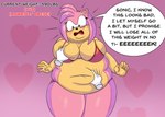 anthro belly belly_overhang belly_squish big_belly big_breasts bikini blush breast_squish breasts clothing disembodied_hand embarrassed female heart_symbol huge_belly huge_breasts morbidly_obese morbidly_obese_anthro morbidly_obese_female muffin_top navel obese obese_anthro obese_female overweight overweight_anthro overweight_female panicking solo squish swimwear text thick_thighs tight_clothing two-piece_swimsuit weight_gain weight_gain_drive allola1101 sega sonic_the_hedgehog_(series) amy_rose eulipotyphlan hedgehog mammal 2024 digital_drawing_(artwork) digital_media_(artwork) english_text hi_res