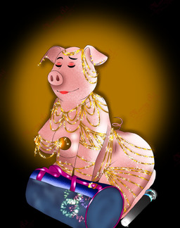 anthro bag belly big_belly big_breasts big_nose biped black_eyebrows bottomless bottomless_anthro bottomless_female breasts closed_smile clothed clothing curled_tail curved_eyebrows electronics eyebrows eyes_closed eyeshadow female floppy_ears fur glistening glistening_breasts glitter gradient_background kneeling light_body light_fur lipstick makeup mature_anthro mature_female microphone monotone_body monotone_breasts monotone_fur monotone_tail mouth_closed pasties pink_body pink_breasts pink_ears pink_fur pink_nose pink_tail pose red_eyeshadow red_lipstick short_tail simple_background slightly_chubby slightly_chubby_anthro slightly_chubby_female smile solo sparkles tail text thick_thighs three-quarter_view wide_hips moony_art illumination_entertainment sing_(movie) rosita_(sing) domestic_pig mammal suid suine sus_(pig) 2025 artist_name digital_drawing_(artwork) digital_media_(artwork) full-length_portrait hi_res pinup portrait