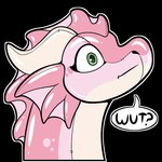 fin green_eyes horn inflatable latex pink_body pool_toy telegram_sticker symrea mythology cerisey animate_inanimate dragon living_inflatable living_latex mythological_creature mythological_scalie scalie 1:1 alpha_channel