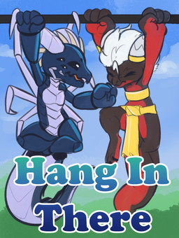 anthro clinging duo femboy motivational_poster smoll daziras kavi vtuber kobold scalie hi_res