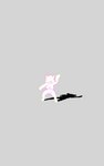 anthro bent_legs big_breasts blue_eyes breasts crouching dancing female fist fur looking_down one_eye_obstructed pink_body pink_fur raised_hand shadow simple_background solo thick_thighs yellow_body yellow_fur echonioni cringe_ass_nae_nae_baby nae_nae_dance domestic_cat felid feline felis mammal 5:8 absurd_res hi_res meme