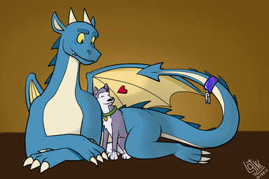 <3 ^_^ abstract_background blue_scales canine chain collar dog dragon duo eyes_closed feral fur grey_fur husky lagartoscar male male/male mammal scales smile yellow_eyes

Rating: Safe
Score: 4
User: LagartOscar
Date: March 29, 2016