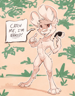 4_toes 5_fingers 8_nipples abstract_background albino anthro arms_bent athletic athletic_anthro athletic_female belly_nipples big_ears biped black_eyebrows black_markings black_tail_tuft black_text black_tuft blush blush_lines brown_text claws digitigrade eyebrows featureless_crotch feet female female_anthro fingers flat_chested front_view fur gesture hand_gesture humanoid_hands inner_ear_fluff long_tail markings multi_nipple navel nipples nude nude_anthro nude_female open_mouth open_smile pawpads pink_blush pink_eyes pink_inner_ear pink_nipples pink_nose pink_pawpads pointing pointing_at_self polygonal_speech_bubble pupils raised_eyebrow simple_background slim slim_anthro slim_female smile solo speech_bubble standing tail tail_markings tail_tuft tan_background teeth text toe_claws toes tuft white_body white_claws white_fur white_inner_ear_fluff white_sclera white_speech_bubble white_tail white_tail_tuft white_tuft animancer luck_(animancer) dipodid jerboa mammal rodent 2026 absurd_res artist_name dated english_description english_text full-length_portrait hi_res portrait shaded