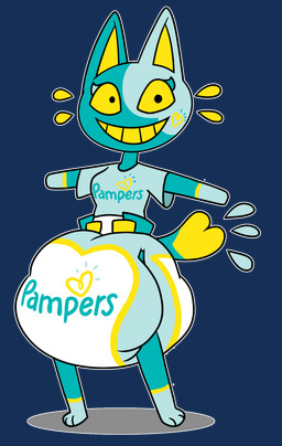 anthro branded branding_mark clean_diaper clothed clothing diaper female fur fur_markings krazypamperzkatt markings multicolored_body multicolored_fur simple_background solo tail transparent_background wearing_diaper dummydumbcat pampers domestic_cat felid feline felis mammal alpha_channel hi_res
