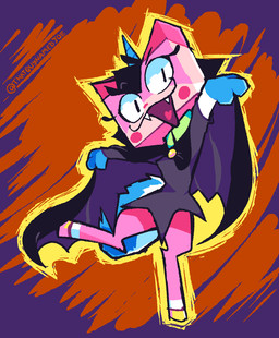 anthro black_hair cape clothing collar female fur hair hooves horn lego_brick paws pink_body pink_fur pupils slit_pupils solo unicorn_horn vampire_costume thatguynamedjoe lego mythology the_lego_movie unikitty domestic_cat equid equine felid feline felis horse hybrid mammal mythological_creature mythological_equine unicorn vampire adobe_photoshop_(artwork) digital_media_(artwork) hi_res