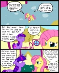 2012 blue_eyes building clothed clothing comic cutie_mark dialogue digital_media_(artwork) duo english_text equid equine feathered_wings feathers female feral fluttershy_(mlp) friendship_is_magic fur hair hasbro horn mammal metal_(artist) multicolored_hair my_little_pony mythological_creature mythological_equine mythology outside pegasus pink_hair purple_body purple_eyes purple_fur purple_hair teeth text twilight_sparkle_(mlp) two_tone_hair unicorn wings yellow_body yellow_feathers yellow_fur