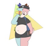 anthro antlers belly belly_expansion clothed clothing expansion fur horn inflation male solo thick_thighs tight_clothing torn_clothing phant0mhat pixile_studios super_animal_royale deer mammal digital_media_(artwork) hi_res