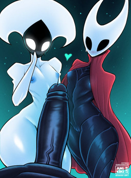 anthro big_penis biped black_body black_penis blue_nipples breasts cloak cloak_only clothing erection female ffm_threesome foreskin genitals group group_sex huge_penis humanoid_genitalia humanoid_penis male male/female mostly_nude_anthro mostly_nude_female nipples non-mammal_nipples nude nude_female penis penis_awe red_cloak red_clothing sex small_breasts standing thick_thighs threesome trio vulva white_body wide_hips anikikiart hollow_knight:_silksong hollow_knight_(franchise) team_cherry hornet_(hollow_knight) lace_(hollow_knight:_silksong) arthropod hi_res
