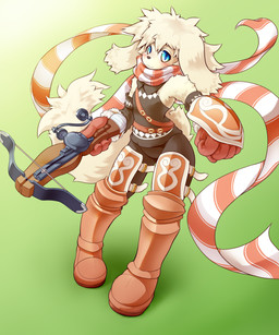 :3 anthro arbalist black_nose blue_eyes boots clothed clothing crossbow footwear fur gloves gradient_eyes green_background handwear holding_object holding_weapon looking_at_viewer male ranged_weapon scarf shield shoes simple_background smile solo weapon young young_male u_q_ya bandai_namco summon_night summon_night_4 panashe_(summon_night) canid canine canis domestic_dog mammal 2013 5:6 hi_res