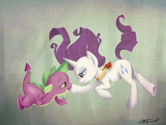anthro bodily_fluids cutie_mark duo eyeshadow falling female feral fur horn makeup male romantic romantic_couple simple_background tail tears white_body white_fur young young_anthro squid-cult friendship_is_magic hasbro my_little_pony mythology rarity_(mlp) spike_(mlp) dragon equid equine mammal mythological_creature mythological_equine mythological_scalie scalie unicorn 4:3 hi_res source_request unavailable_at_source