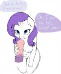 2013 animal_genitalia anthro anthrofied blue_eyes breasts clopper-dude dialog disembodied_penis english_text equine female friendship_is_magic fur hair hands horn horse horsecock male mammal my_little_pony penis plain_background pony purple_hair rarity_(mlp) text twilight_sparkle_(mlp) unicorn vein white_background white_fur
Rating: Explicit
Score: 15
User: lemongrab
Date: October 23, 2013