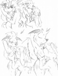 anthro breastfeeding breasts duo female male nipples nude tail david_hopkins jack_(webcomic) central jack_(david_hopkins) lagomorph leporid mammal rabbit graphite_(artwork) monochrome sketch traditional_media_(artwork)