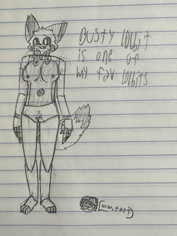 anthro bow_tie bow_tie_only breasts claws dipstick_tail feet female fur genitals machine markings mostly_nude smile solo speaker tail tail_markings teeth text toe_claws vulva white_body white_fur idkrandom958 five_nights_at_freddy's five_nights_at_freddy's_world scottgames lolbit_(fnaf) animatronic canid canine fox mammal robot absurd_res hi_res monochrome sketch traditional_media_(artwork)