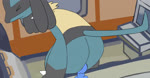 anal anal_penetration anthro butt dildo dildo_in_ass dildo_insertion dildo_sitting eyes_closed interspecies knot knotted_dildo male masturbation nude object_in_ass penetration rear_view sex_toy sex_toy_in_ass sex_toy_insertion solo thatguy76220740 nintendo pokemon generation_4_pokemon lucario pokemon_(species) 2d_animation animated frame_by_frame hi_res short_playtime sound webm