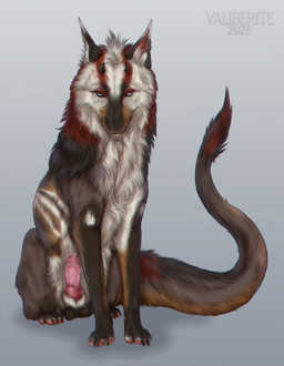 animal_genitalia animal_penis anus aroused balls berog_(gesher) blissful butt canine_genitalia canine_penis claws erection feral fluffy fur genitals horn knot male nude pawpads paws penis pink_pawpads simple_background sitting solo sprawl tail temptation valiberite mythology canid canine canis dragon hybrid mammal mythological_creature mythological_scalie scalie wolf 2025 colored dated hi_res shaded