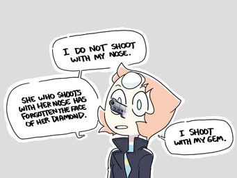 clothed clothing dialogue female forehead_gem gem gun hair jacket leather leather_clothing leather_jacket leather_topwear not_furry orange_hair pearl_(gem) ranged_weapon shirt simple_background solo speech_bubble text toony topwear unusual_anatomy weapon discount-supervillain cartoon_network steven_universe pearl_(steven_universe) alien alien_humanoid gem_(species) humanoid mammal pearl_(gem_species) digital_media_(artwork)