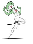 breasts concentration female green_body grey_nipples nipples not_furry solo thick_thighs white_body fogata nintendo pokemon gardevoir generation_3_pokemon humanoid pokemon_(species) 3:4 hi_res