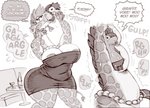 alcohol anthro areola areola_slip beverage big_breasts breasts clothing comic cutaway demon dialogue dress duo english_text female female_pred giraffe giraffe_mom giraffid internal long_neck male male_prey mammal mature_anthro mature_female mommy_kink neck_bulge nipples oral_vore overweight overweight_female pith shyguy9 swallowing text vore vore_request willing_prey wine