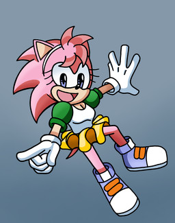 accessory blue_eyes bottomwear clothing female footwear fur gloves hair_accessory handwear pink_body pink_fur shirt shoes skirt smile smiling_at_viewer solo topwear bannerniceman archie_comics classic_sonic_(universe) sega sonic_the_hedgehog_(archie) sonic_the_hedgehog_(comics) sonic_the_hedgehog_(series) amy_rose classic_amy_rose classic_amy_rose_(archie) eulipotyphlan hedgehog mammal hi_res