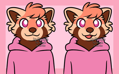anthro brown_body brown_fur brown_inner_ear brown_nose chibi clothed clothing fur glistening glistening_eyes head_tuft hood hoodie male male_anthro open_mouth orange_body orange_fur pink_background pink_clothing pink_eyes pink_hoodie pink_tongue pink_topwear simple_background smile solo tan_body tan_fur tongue topwear tuft cloudspaniel conditional_dnp pngtuber artyom_(artyomtheredpanda) ailurid mammal red_panda 16:10 2023 bust_portrait clip_studio_paint_(artwork) digital_drawing_(artwork) digital_media_(artwork) distracting_watermark flat_colors hi_res portrait watermark widescreen