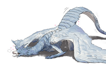 after_sex blue_body blue_scales bodily_fluids breath claws cum cum_drip cum_on_ground dripping female feral genital_fluids heart_symbol ice_horn ice_spikes leaking leaking_cloaca leaking_cum long_neck motion_lines on_ground panting saliva scales shadow shaking simple_background solo tail trembling white_body white_scales wings yellow_eyes krypton_(artist) velkhana 2023 colored digital_media_(artwork) hi_res shaded sketch