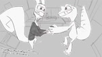 anthro bottomless clothed clothing dancing drinking duo eating electronics eyewear female food glasses male microphone music popcorn shirt shirt_only singing sleeping text topwear topwear_only projectendo eublepharid fat-tailed_gecko gecko lizard mammal reptile rodent scalie sciurid tree_squirrel 2d_animation animated english_text frame_by_frame huge_filesize sound webm
