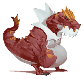 ambiguous_gender belly big_belly feral looking_at_viewer obese obese_ambiguous obese_feral overweight overweight_ambiguous overweight_feral simple_background solo tail thick_tail white_background gumbogamer nintendo pokemon dinosaur fossil_pokemon generation_6_pokemon pokemon_(species) prehistoric_species reptile saurischian scalie theropod tyrantrum