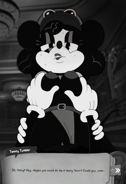 4_fingers anthro anthro_on_anthro anthro_penetrated anthro_penetrating anthro_penetrating_anthro anthro_pov areola arm_grab belt biped black_body black_eyes black_fur black_hair black_nose black_text bodily_fluids bottomwear bottomwear_aside breast_fondling breast_play breasts chandelier clothed clothing clothing_aside cowgirl_position dialogue dialogue_box duo eyelashes eyewear eyewear_on_head faceless_anthro faceless_character faceless_male female female_anthro female_focus female_on_top female_penetrated fingers first_person_view fondling from_front_position fur gameplay_mechanics genital_fluids genitals gloves goggles goggles_on_head hair hand_on_breast handwear hat headgear headwear humanoid_genitalia humanoid_vulva inside intraspecies lips looking_at_viewer looking_down looking_down_at_partner looking_down_at_viewer lying male male/female male_anthro male_on_bottom male_penetrating male_penetrating_female male_pov multicolored_body multicolored_fur narrowed_eyes nipple_dip nipples on_back on_bottom on_top partially_clothed partially_clothed_anthro partially_clothed_female penetrating_pov penetration penile penile_penetration penis_in_vagina rubberhose sex snout solo_focus sweat sweaty_face teeth text toony two_tone_body two_tone_fur vaginal vaginal_fluids vaginal_penetration vulva white_body white_clothing white_fur white_gloves white_handwear white_text goz-o mouse:_p.i._for_hire jack_pepper_(mouse) tammy_tumbler mammal mouse murid murine rodent 2026 absurd_res english_text greyscale hi_res monochrome
