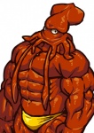 abs anthro biceps big_biceps big_muscles clothed clothing fist front_view glistening glistening_body hair huge_muscles light long_hair looking_at_viewer male manly mantle_(mollusk) muscular muscular_anthro muscular_male navel noseless obliques pecs pose pseudo_hair quads red_body red_scales scales serratus simple_background solo speedo standing swimwear tentacle_hair tentacles thick_neck triceps white_background yellow_clothing plain_white samudra_aquarium cephalopod coleoid colossal_squid decapodiform marine mollusk scalie squid 2015 colored digital_media_(artwork) pinup portrait shaded three-quarter_portrait