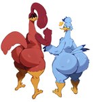 alternate_color annoyed anthro big_butt blue_body blue_feathers butt crossgender duo feathers female huge_butt looking_down mtf_crossgender red_body red_feathers thick_thighs sssonic2 banjo-kazooie looney_tunes rareware warner_brothers kazooie road_runner_(looney_tunes) avian bird cuculiform new_world_ground_cuckoo roadrunner 2024 absurd_res hi_res