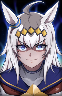 ahoge blue_eyes clothed clothing eyebrows eyelashes female grey_hair hair looking_at_viewer solo airisubaka cygames uma_musume_pretty_derby oguri_cap_(pretty_derby) animal_humanoid equid equid_humanoid equine equine_humanoid horse_humanoid humanoid mammal mammal_humanoid 2025 absurd_res hi_res
