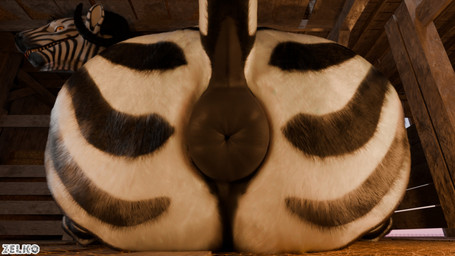 anus barn black_body black_fur butt equine_anus feral fur looking_at_viewer male presenting presenting_anus puffy_anus raised_tail sitting sitting_on_ground solo striped_body striped_fur stripes tail white_body white_fur conditional_dnp zelkothezeeb zelko equid equine felkin hybrid mammal zebra 16:9 3d_(artwork) blender_(artwork) blender_cycles_(artwork) digital_media_(artwork) hi_res widescreen