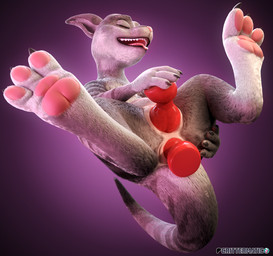 anal anal_penetration anthro dildo dildo_in_ass dildo_in_vagina dildo_insertion female fur object_in_ass paws penetration sex_toy sex_toy_in_ass sex_toy_in_vagina sex_toy_insertion solo vaginal vaginal_penetration conditional_dnp crittermatic biscuit_(crittermatic) macropod mammal marsupial 3d_(artwork) digital_media_(artwork) hi_res
