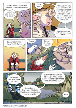 5_fingers anthro bench breasts clothed clothed_anthro clothed_male clothing coat desperation duo feathers female fingers fur hoodie humanoid_hands interspecies lake male male/female nervous on_bench park park_bench plant raining sitting sitting_on_bench tan_body tan_fur text topwear tree umbrella water white_body white_feathers kantachibli clover_(kantachibli) phillip_(kantachibli) avian bird bovid bovine cattle heron mammal pelecaniform comic hi_res url