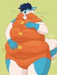 anthro buoy inflatable inflatable_jacket inflatable_suit life_jacket male overweight overweight_male slightly_chubby slightly_chubby_male solo thick_thighs wide_hips yuniwolfsky wintie canid canine canis domestic_dog husky hybrid mammal nordic_sled_dog spitz wolf absurd_res hi_res