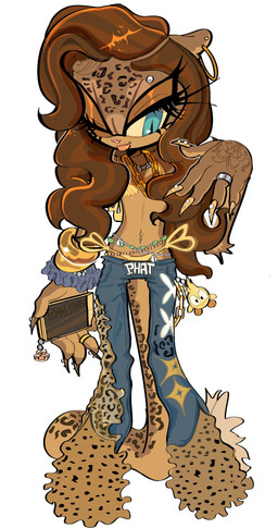 animal_print anthro arm_tuft bell-bottoms bikini blue_eyes bottomwear bracelet brown_body brown_fur brown_hair cellphone chain_necklace clothing colored_nails denim denim_bottomwear denim_clothing ear_piercing ear_ring elbow_tuft electronics eyelashes eyeshadow female fur fur_clothing gold_(metal) gold_jewelry hair hand_tattoo jeans jewelry leopard_print long_eyelashes long_hair long_nails long_tail looking_at_viewer low-cut_jeans makeup markings midriff nails navel navel_piercing necklace one_eye_closed pants phone piercing pink_nose pose pupils ring_(jewelry) ring_piercing scrunchie simple_background slit_pupils smartphone smile smiling_at_viewer smirk smirking_at_viewer solo spots spotted_markings string_bikini swimwear tail thong_straps tuft two-piece_swimsuit waist_accessory wallet_chain wavy_hair white_background wink winking_at_viewer yellow_nails i3lessings sega sonic_the_hedgehog_(series) fan_character felid leopard mammal pantherine hi_res