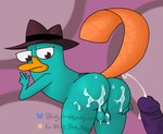 anthro backsack balls bodily_fluids butt cum cum_on_balls cum_on_butt cumshot duo ejaculation genital_fluids genitals male male/male penis dumbplatypus disney phineas_and_ferb perry_the_platypus mammal monotreme platypus absurd_res hi_res